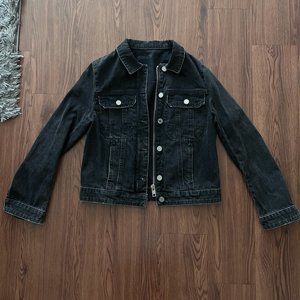 ZADIG & VOLTAIRE Black denim button up / zip up jacket sz S